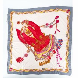 Vintage Chloé Patterned Silk Scarf